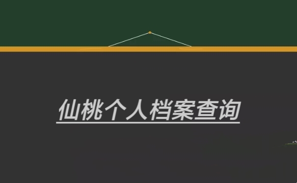 仙桃个人档案查询