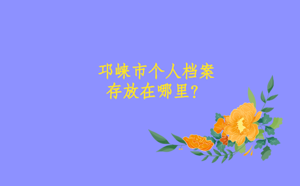 邛崃市有哪些地方可以存放档案？